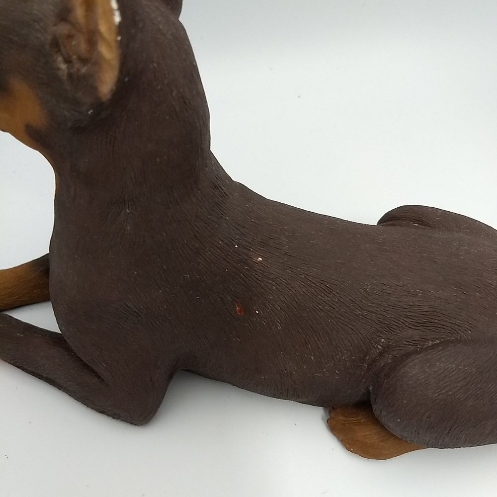 Vintage 1985 Sandicast Doberman Dog Sculpture 10.5” Signed Sandra Brue USA - Picture 7 of 14